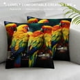 thumbnail image 3 of Shangniulu  Parrot Birds Throw Pillow Covers Decorative Pillowcases Soft Cushion Covers for Sofa Couch Bed Home Decor, 3 of 5