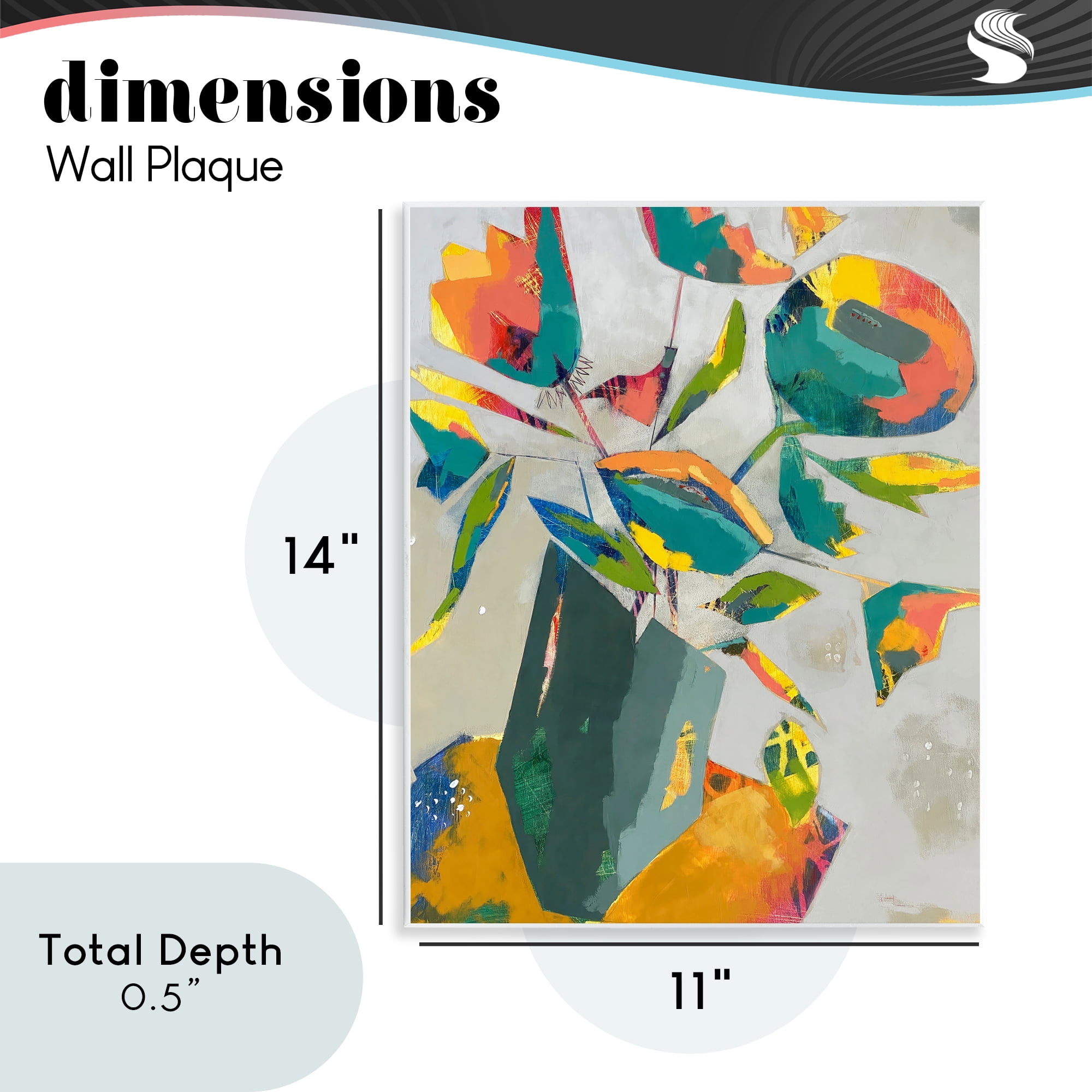 Mischief & Merrymaking Abstraction Wall Plaque Art, design by Dianna Fritzler