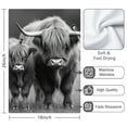 thumbnail image 3 of 2 Pcs Funny Kitchen Towels,Highland Cattle with Birds Microfiber Dish Towels,Kitchen Tea Towels,Kitchen Towel Set (18" X 26"), 3 of 3