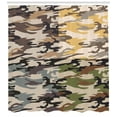 thumbnail image 3 of Ambesonne Camo Shower Curtain, Different Colored Patterns, 69"Wx84"L, Multicolor, 3 of 3