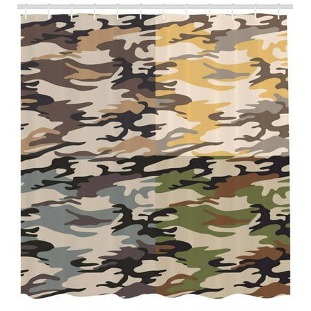 Camo Shower Curtain Camouflage Patterns In Four Different Colors