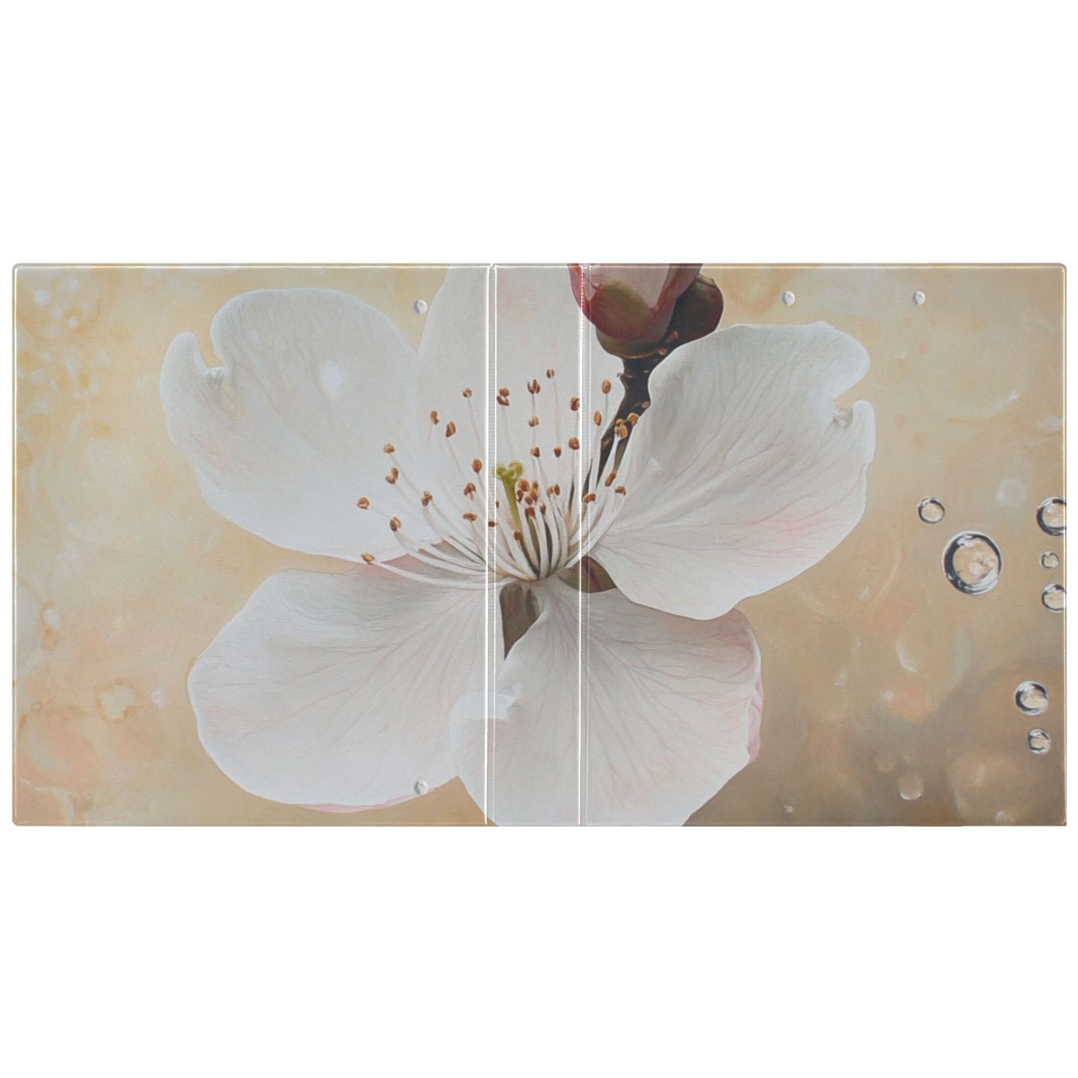 Blossom Drop 3 Ring Binders 1.5 inch Hardcover File Folders with Interior Pockets A4 Size Organizer for School Office Hospital