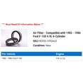 thumbnail image 2 of Air Filter - Compatible with 1982 - 1986 Ford F-150 4.9L 6-Cylinder 1983 1984 1985, 2 of 2