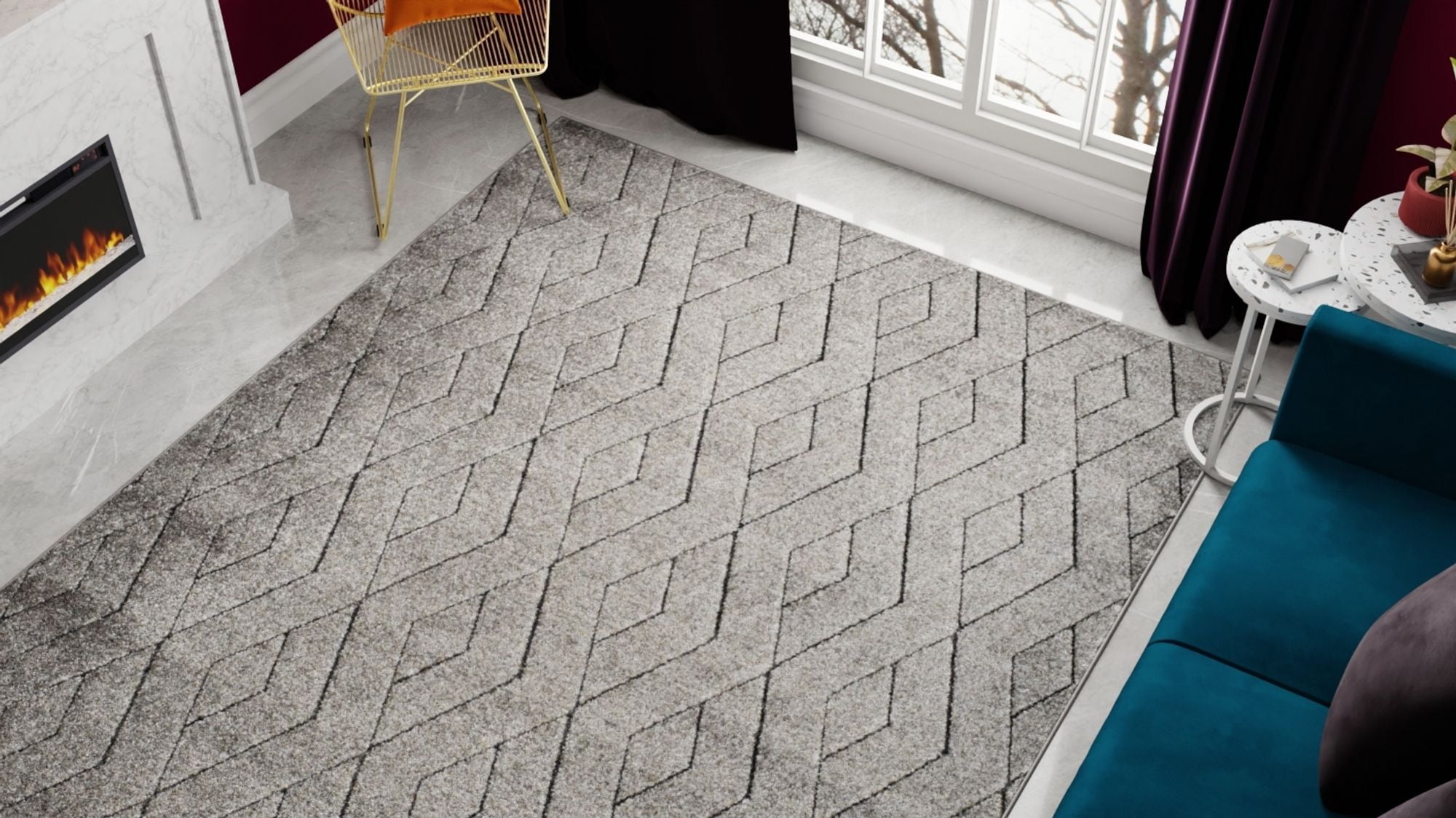 Rugs America Chanai CN10C Contemporary Geometric 8'x10' Area Rug