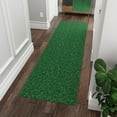 thumbnail image 4 of Ottomanson Non-Slip Area Rug for Entryway 2'7" x 5' Indoor/Outdoor Custom Size Kitchen Utility Mat, Green Ribbed, 4 of 9
