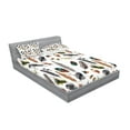 thumbnail image 2 of Ambesonne Animal Fitted Sheet & Pillow Sham Set, Vivid Feathers Vivid Art, Full, Multicolor, 2 of 2