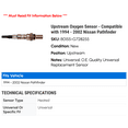 thumbnail image 2 of Upstream Oxygen Sensor - Compatible with 1994 - 2002 Nissan Pathfinder 1995 1996 1997 1998 1999 2000 2001, 2 of 2