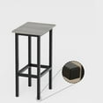 thumbnail image 5 of Resenkos 2-Piece Bar Table Set, 35.5-Inch Counter Height Table with 2 Grey Stools for Kitchen & Dining, 5 of 8
