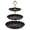 Black, variant on ShundaCat 3 Tier Dessert Serving Stand, Plastic Scalloped Tray with Gold-Tone Handle, White