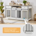 thumbnail image 5 of GNIXUU Large Dog Crate Furniture,66.1" Wood Dog Kennel with Divider & Drawer & Double Doors,Heavy Duty Dog Crate Furniture Indoor Cage for Large or 2 Medium Dogs,White, 5 of 8