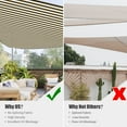 thumbnail image 5 of Yescom 22Ft Triangle Sun Shade Sail 97% UV Block Commercial Carpark Pool Camping Playground Outdoor Coffee+White, 5 of 11