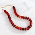 thumbnail image 5 of Leaf Resin Chunky Beaded Necklace for Women, Simple Modern Style Necklace Jewelry Accessory, 5 of 11