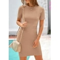thumbnail image 6 of PRETTYGARDEN Womens Spring Dresses Summer Work Business Casual Bodycon Short Sleeve Sweater Cocktail Sheath Dress, 6 of 7