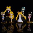 thumbnail image 2 of 6pcs/set Sailor Moon Figures Anime Statue Model Toys Action Figure Toy, 2 of 6