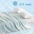 thumbnail image 4 of Flxxie Double-Sided Cooling Toddler Comforter, Lightweight and Breathable Cooling Throw Blanket, Q-Max 0.45, 50 x 60 inches, Aqua Blue, 4 of 5