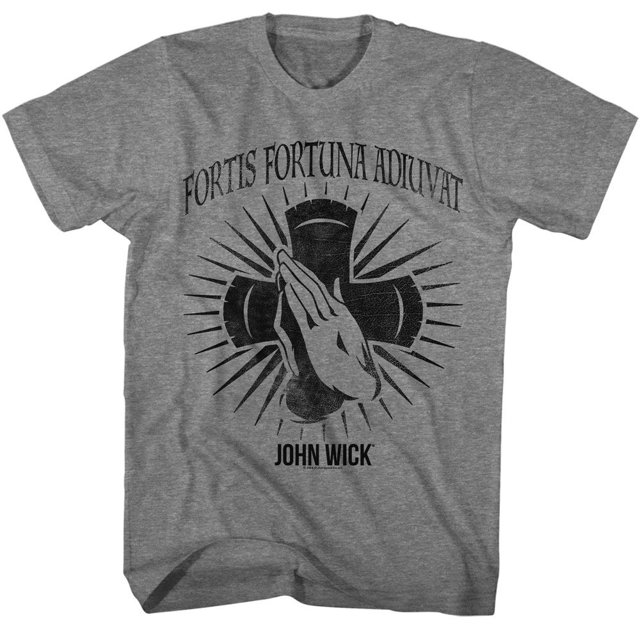 John Wick Fortis Fortuna Adiuvat Graphite Heather T-Shirt