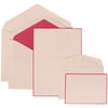 JAM Paper Wedding Invitation Combo Set, 1 Large & 1 Small, Bright Border Set, Pink Card with Pink Lined Envelope,100/pack