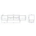 thumbnail image 2 of Winston Sleek Modern TV Stand with 6 Shelves in White  Cinnamon, 2 of 5