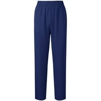 Admvng Womens Sweatpants Solid Color Straight Barrel Elastic Waist Nursing Worker Pants, Size S-2XL