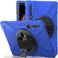 thumbnail image 2 of Dteck Case for Samsung Galaxy Tab S8 Ultra 14.6-inch,Heavy Duty Armor Rugged Case Shockproof Rubber 3-Layer Protection Kickstand Hand Strap for Galaxy Tab S8 Ultra 14.6" X900 X906,Blue, 2 of 9