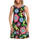 thumbnail image 1 of Fotbe Vector Mexican Otomi Style Bright Vestido de Verano sin Mangas para Mujer – Vestido Midi Línea A, Estilo Camiseta Floral, Vestido Playero Casual y Fluido, 1 of 7
