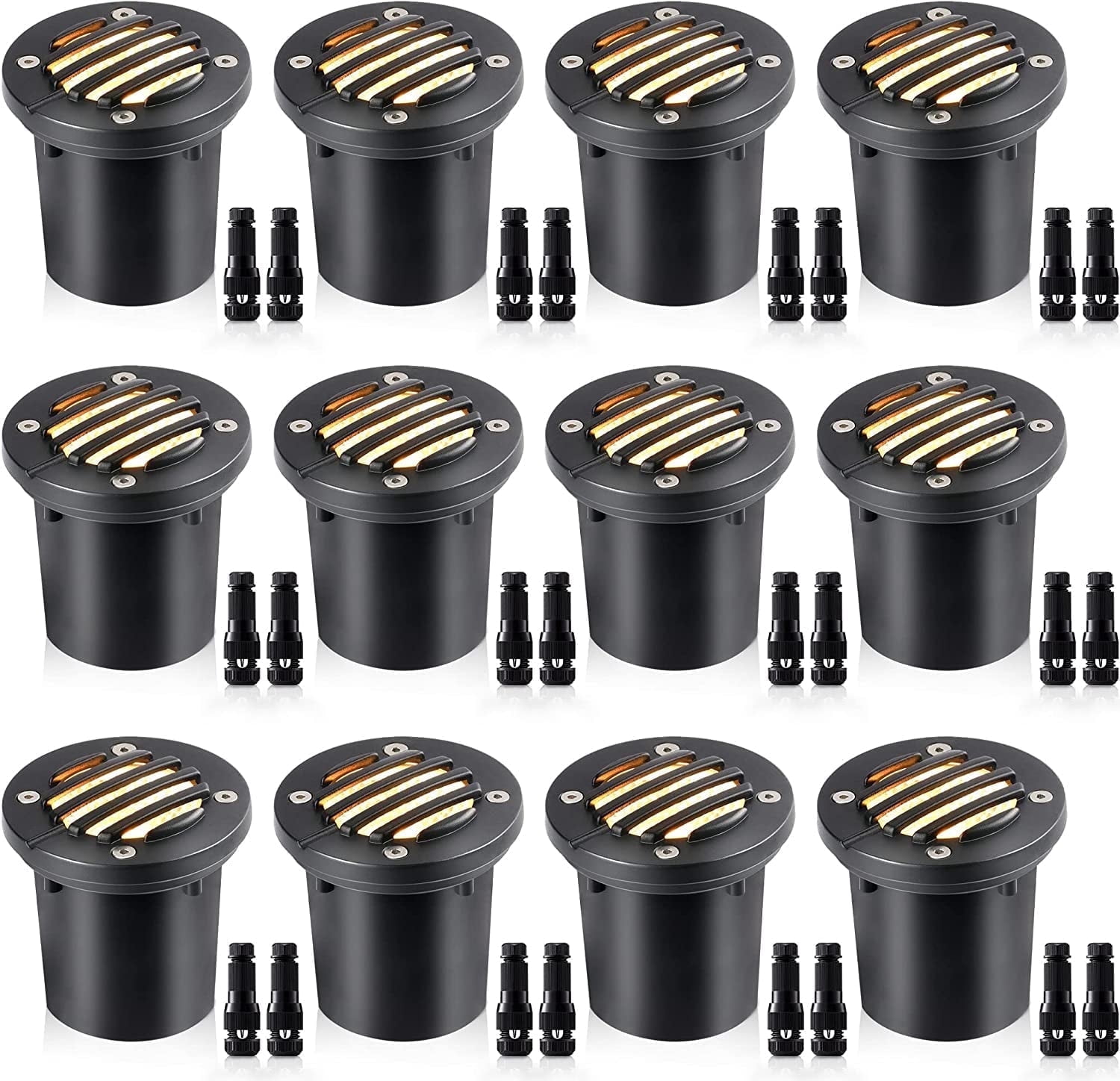 SUNVIE 12W Low Voltage Landscape Light Anti-Glare Well LED In Ground Outdoor Lighting for Yard