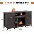 thumbnail image 5 of 75-120 Gallon Heavy Duty Aquarium Stand with Power Outlet, Rustic Farmhouse Style, 1000 lb Capacity, Adjustable Storage & Sliding Barn Doors, 5 of 10