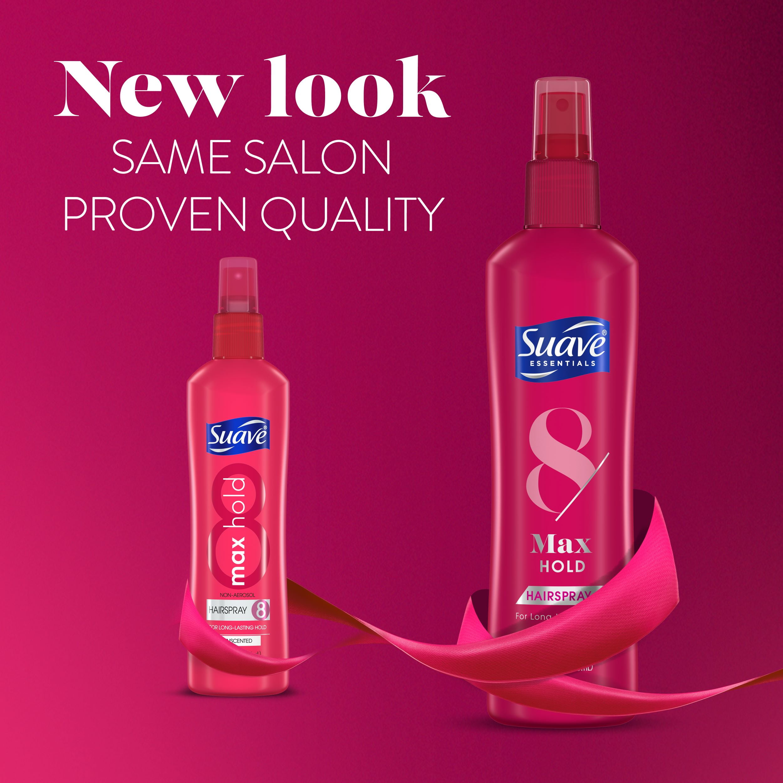 (4 pack) Suave Max Hold Hairspray, Non Aerosol, Long Lasting Hold & Control, Unscented, 11 oz