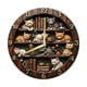 thumbnail image 1 of Reloj de pared 2D de diseño retro, reloj colgante, diseño vintage moderno y silencioso, decorativo. 12 pulgadas, 1 of 9
