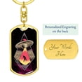 thumbnail image 3 of Homesick Alien Stainless Steel or 18k Gold Premium Swivel Dog Tag Keychain, 3 of 8