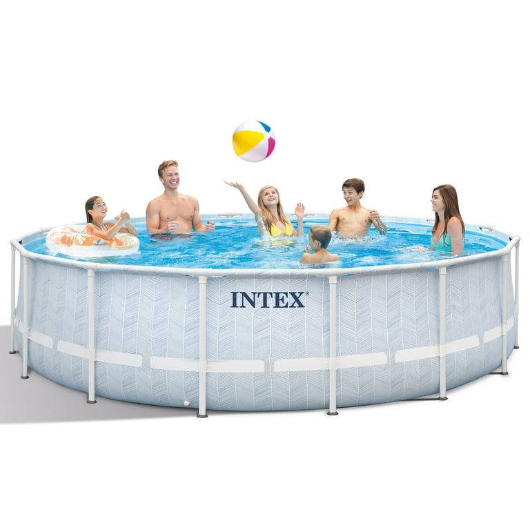 Kit piscine chevron rectangulaire INTEX 4,00 x 2,00 x 1,00 m