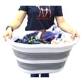 thumbnail image 3 of SAMMART 2 pcs Set : 36L (9.5 Gallons) Plastic Collapsible Laundry Basket & 10L (2.64 Gallons) Collapsible Bucket, 3 of 6