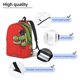 thumbnail image 3 of Disketp Cool Crocodile With Sunglasses print Canvas Backpack Lightweight Travel Daypack Student Rucksack Laptop Backpack-, 3 of 5