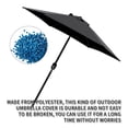 thumbnail image 2 of Toit de Parasol de Jardin Imperméable, Toit de Remplacement pour Terrasse, Auvent en Polyester, Parasol d'Extérieur, Auvent Pare-Soleil d'Extérieur, Housse, Noir, 2 of 7