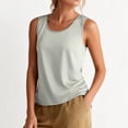 thumbnail image 2 of OIOLOYJM Silk Satin Tank Tops for Women Scoop Neck Sleeveless Butter Soft Camisole Tops 2026 Summer Basic Travel Vacation Blouses Mint Green S, 2 of 5