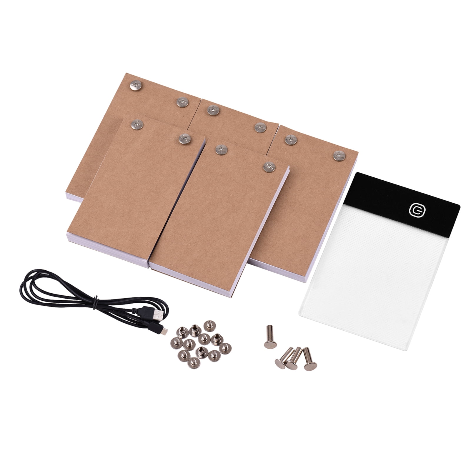 Flip Book Kit with Light Pad LED Light Box Tablet 300 Sheets Drawing Paper with Binding Screws for Drawing Animation Sketching Cartoon Creation -