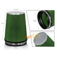 thumbnail image 3 of Green Rtunes Racing Inlet Short/Truck Air Intake Cone Replacement Quality Dry Air Filter (Long 6"), 3 of 3
