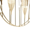 thumbnail image 4 of DecMode Gold Metal Metallic Leaf Wall Decor with Circular Frame and Silver Accents, 4 of 8