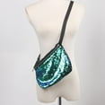thumbnail image 5 of Women Creative Sequined Cross Body Shoulder Bag Fanny Pack Colored + Black, 5 of 7