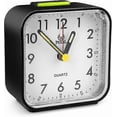 thumbnail image 1 of Silent Analog Alarm Clock, Bedside Morning Alarm Clock, Battery Operated Alarm Clock, Small Non Ticking Alarm Clock, Travel Alarm Clock with Glow/Snoo_Perfect Gift, 1 of 5