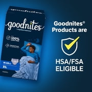 Goodnites Boys Nighttime Bedwetting Underwear, XL (95-120 lbs), 9 Count (Select for More)