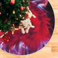 thumbnail image 5 of FMSHPON Valentine's Day Beautiful Feather Love Heart Xmas Christmas Tree Skirt Stand Mat for Holiday Party Decoration Indoor Outdoor 48 inches, 5 of 6