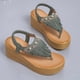 thumbnail image 5 of Novedad de verano, sandalias con plataforma de tacón de cuña Retro Boca de pescado, zapatos romanos para mujer Wmkox8yii sa5076, 5 of 9