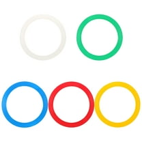 OULII 5Pcs Plastic Toss Rings Juggling Ring Set Assorted Color Acrobatic Performance for Clowns Shows