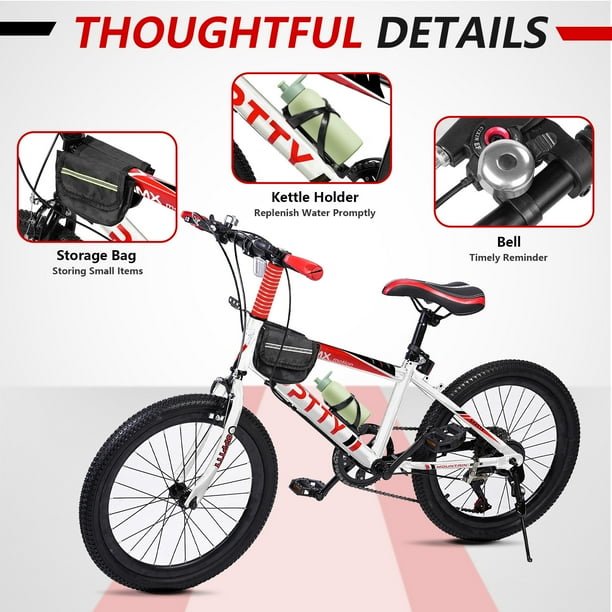 SPPTTY 20-24 inch 6-Speed Mountain Bike, Red - Bike Shop - Walmart