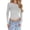 Grey, variant on Ladies Long Sleeve Shirts Cropped Tshirt Layering Slim Fit Trendy Tops Fall Women Clothes Khaki XL