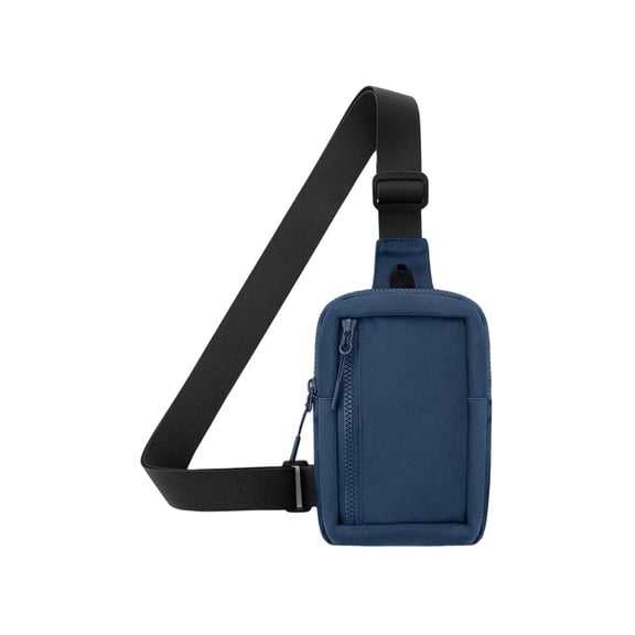 Travel Sling Bag for Men & Women, Crossbody Multipocket Chest Bag with Anti-Theft, Small Chest Bag Casual Trendy Waterproof Lightweight Phone Crossover Daypack - Dark Blue