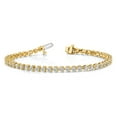 thumbnail image 3 of Finest Gold 14K Yellow Gold Mounting Tennis Diamond Bracelet, 3 of 5