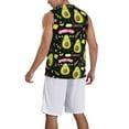 thumbnail image 5 of Gaeub Avocado Work Out Men's Mesh Basketball Jersey, Quick-Drying Sleeveless Top S-4XL, Loose Muscle Tank Top -X-Large, 5 of 9