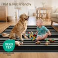 thumbnail image 4 of ODIKA 8'x10' Ultra-Soft Area Rug, Bold Stripe Bands Slim Pinstripe Doormat Layering Striped None Washable, Bare feet friendly, Silk-Touch for Bedroom, Under Sectional, 4 of 7